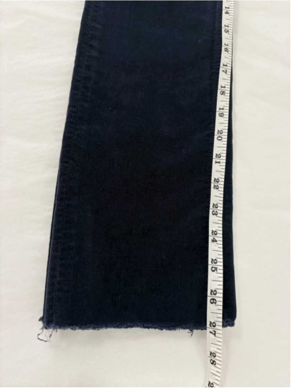 MOTHER Mid Rise Dazzler Ankle Fray Corduroy Sz 26 (14”W) Hopscotch Night Sky EUC - Picture 14 of 14